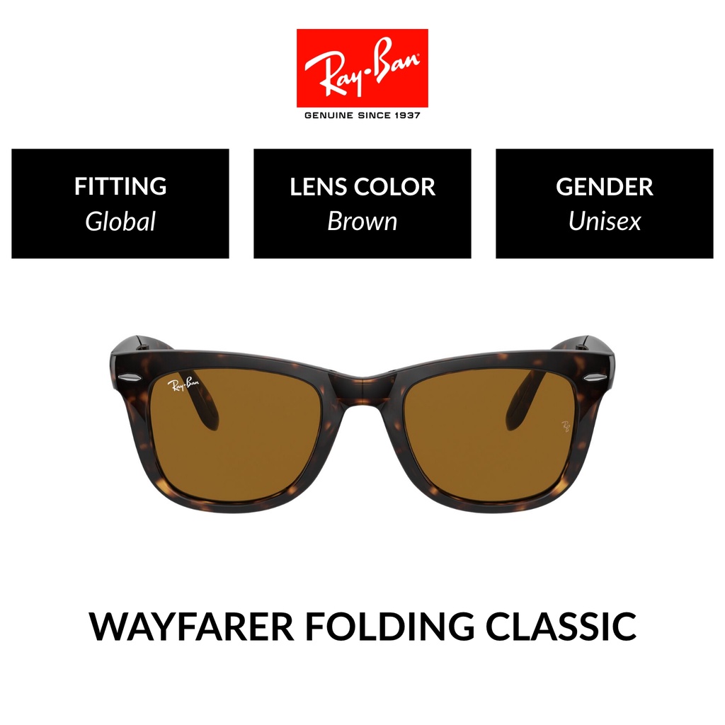 RAY-BAN Folding Wayfarer | RB4105 710 | Global Fitting | Sunglasses | 50mm