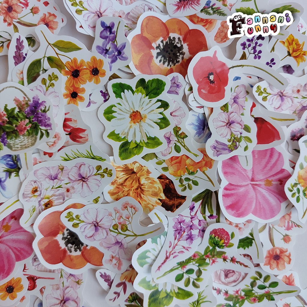 

Stiker cutting variasi bunga easthetic | stiker satuan | sticker vintage | stiker cute