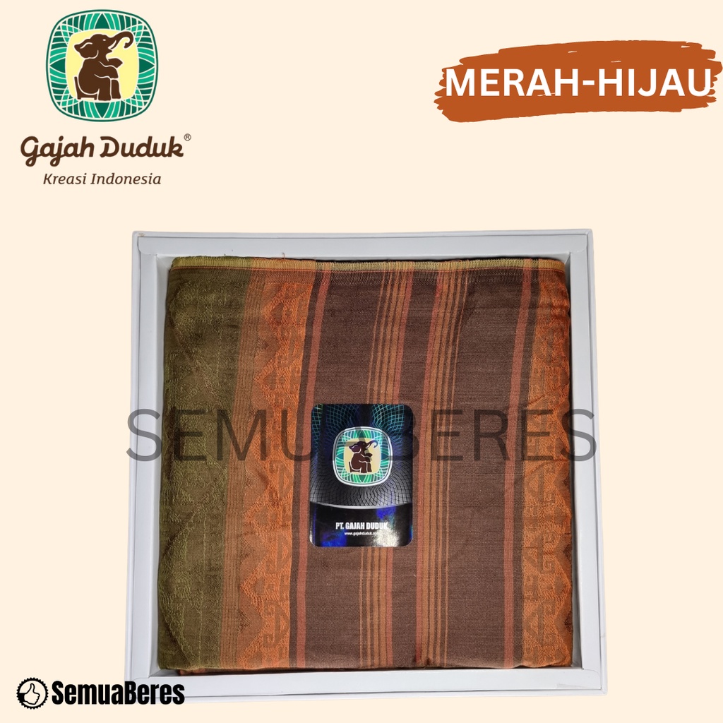 Sarung Gajah Duduk SIGNATURE PREMIUM - Kain Tenun Dewasa Pria Laki Cowo Sholat Solat