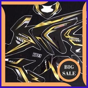 Decal Honda CB 150X MOTIF SIMPLE HITAM LIS EMAS D-N4-021 1M4R23 sparepart