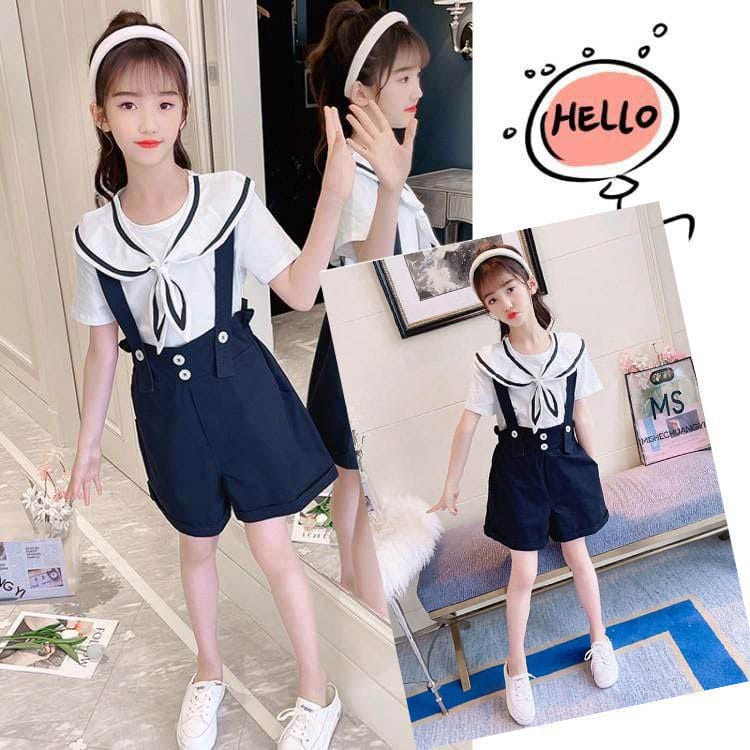 Setelan Celana Jumper Anak Perempuan Sailor