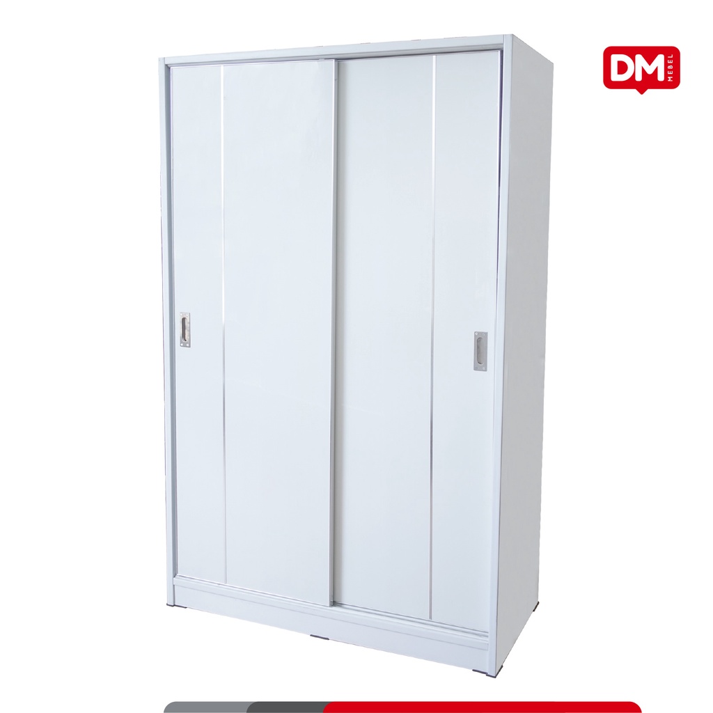 Lemari Sliding 2 Pintu UPVC Tanpa Kaca - DM Mebel
