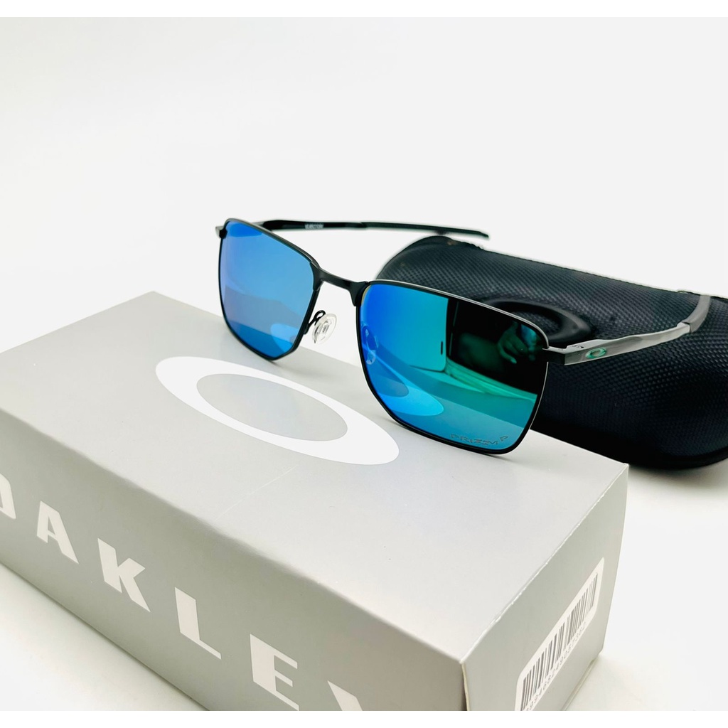 NEW KACAMATA HITAM PRIA OAKLEY EJECTOR 4042 POLARIZED LENS BLUE FULLSET