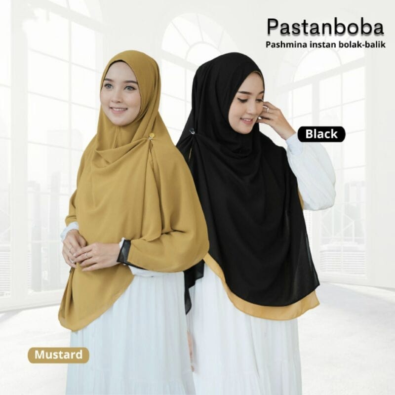 Hijab Pastan BOBA KANCING Ceruty Premium Babydoll