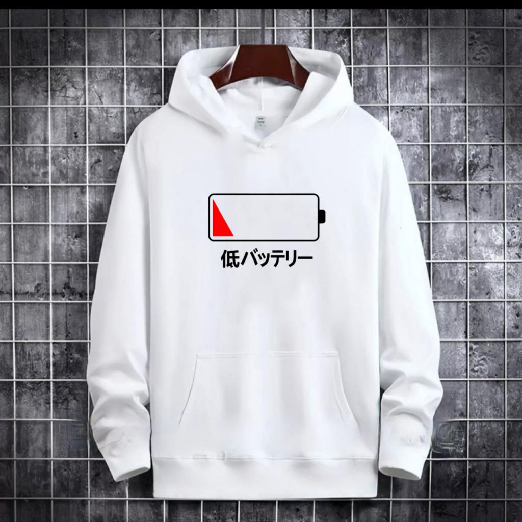 SWEATER HOODIE MODEL LOW BATTERY / HOODIE MURAH TERLARIS / HOODIE PRIA DAN WANITA / UNISEX