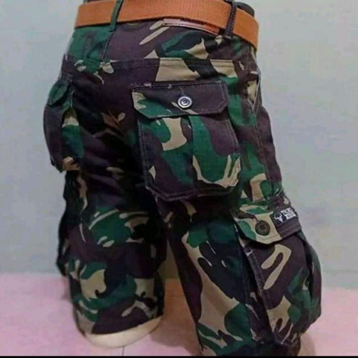 Borong Produk celana pendek cargo loreng catun