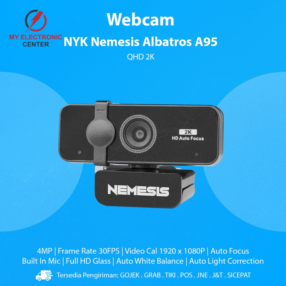 Webcam NYK Nemesis Albatros A95 QHD 2K Web Cam Laptop PC Komputer Notebook