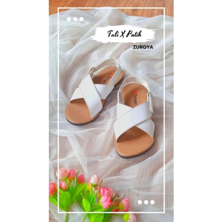 Sandal kulit pria wanita Tali silang high quality Sandal santai cowok cewek kulit Tali silang  Sanda