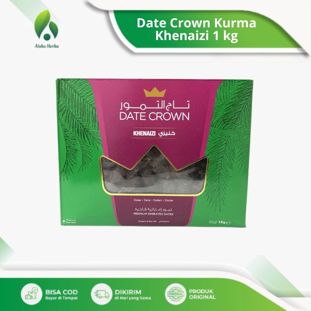 

DATE CROWN Kurma Khenezi Khenaizi Kenizi Original Fresh 500gr
