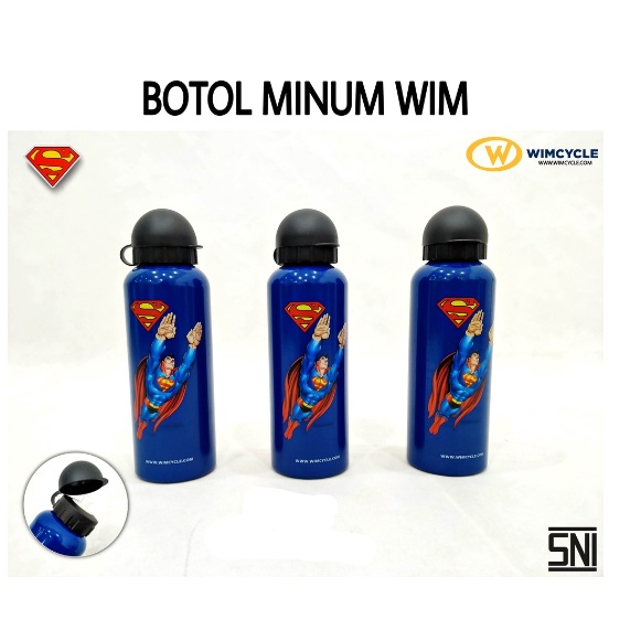 BOTOL MINUM ANAK SUPERMAN SEPEDA WIM CYCLE