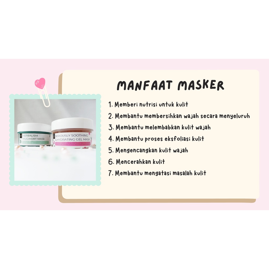 SCARLLET Herbalism Mugwort Mask I Seriously Soothing &amp; Hydrating Gel Mask masker wajah 100 gr