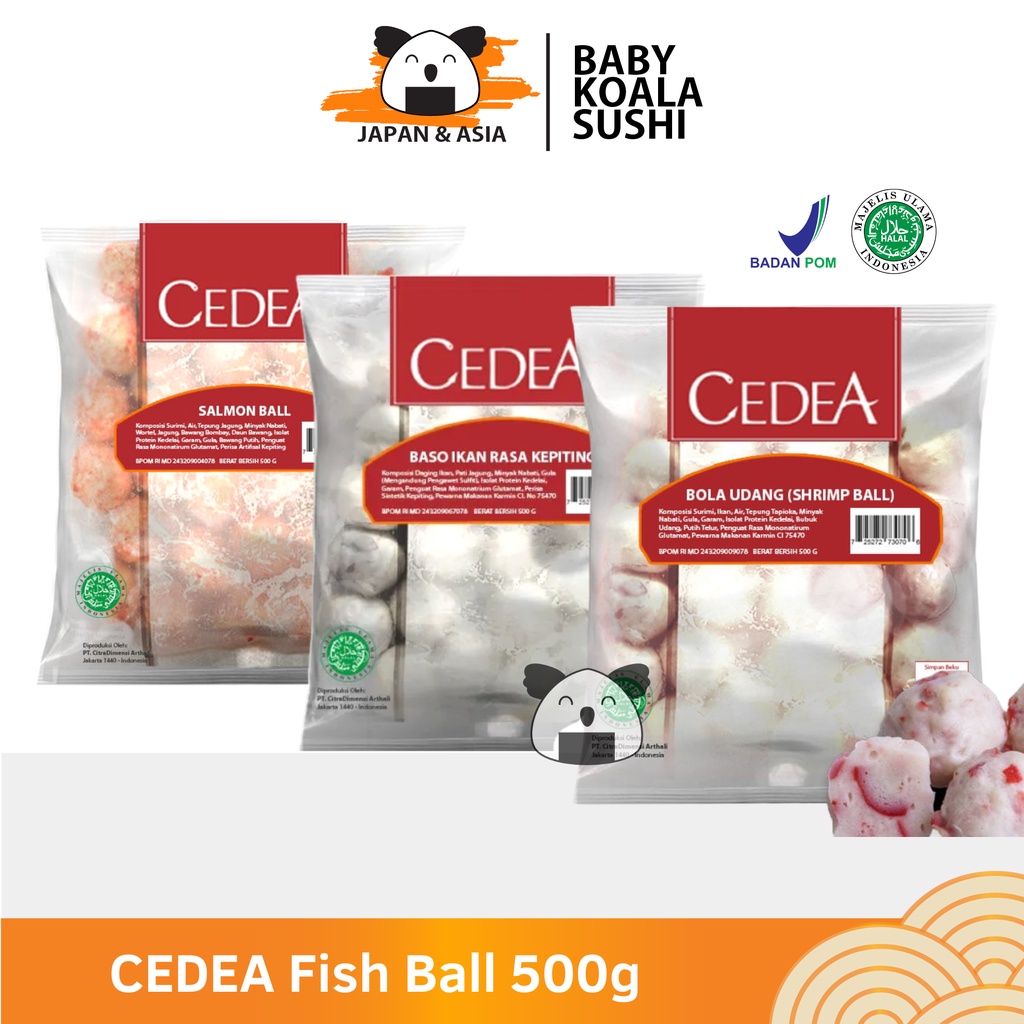 CEDEA Salmon Ball Shrimp Crab 500 g Halal | Baso Kepiting Udang