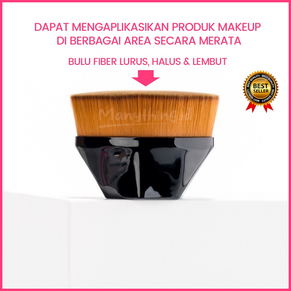 Powder Brush / Kuas Bedak / Brush Gagang Pendek / Brush Foundation / Brush Bedak Tabur Kabuki Brush