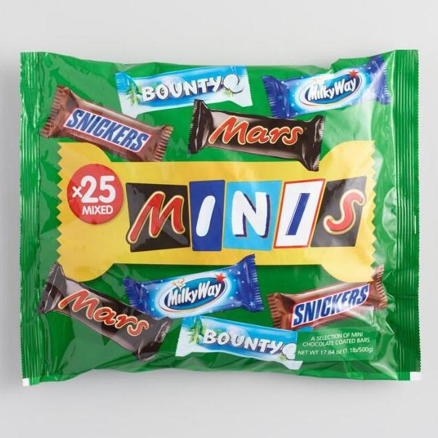 

Coklat Best Mixed Minis isi 25 pcs (Mars, Bounty, Twix and Milky Way)