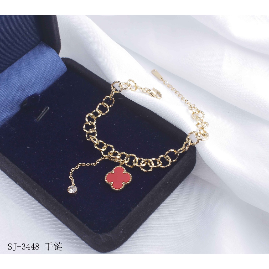 Gelang Titanium Rantai Permata Perhiasan Fashion 3448