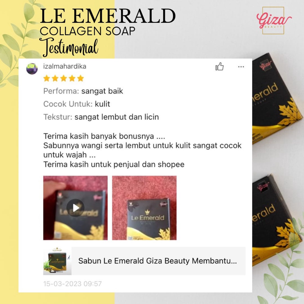 Sabun Pemutih Wajah dan Badan Sabun Kolagen Le Emerald Giza Beauty