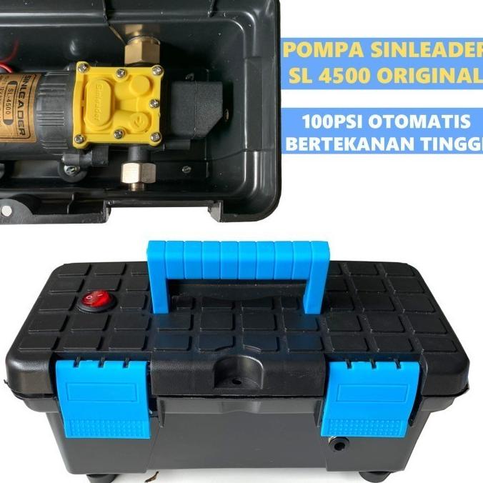 Paket Lengkap Alat Mesin Pompa Box Mini Cuci Motor Mobil Ac Portable