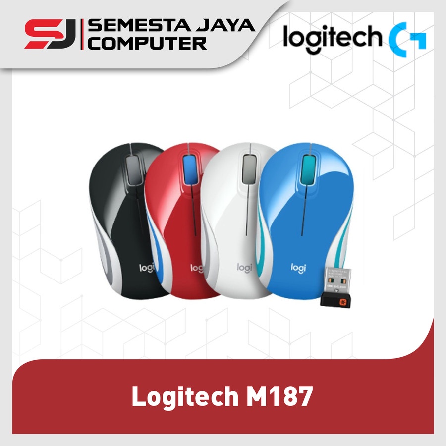 Mouse Wireless Logitech M187 Original Garansi Resmi