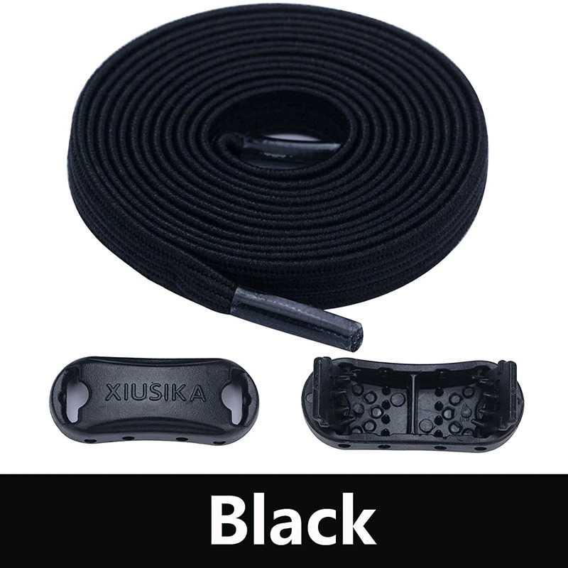 Tali Sepatu Lazy Lace No Tie Shoelaces 1 Pair - T27-2 - Black