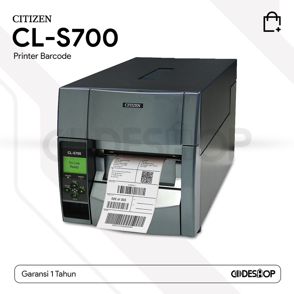 

Citizen CL-S700 Barcode Printer Industrial Cetak Label Gulungan Besar 203dpi