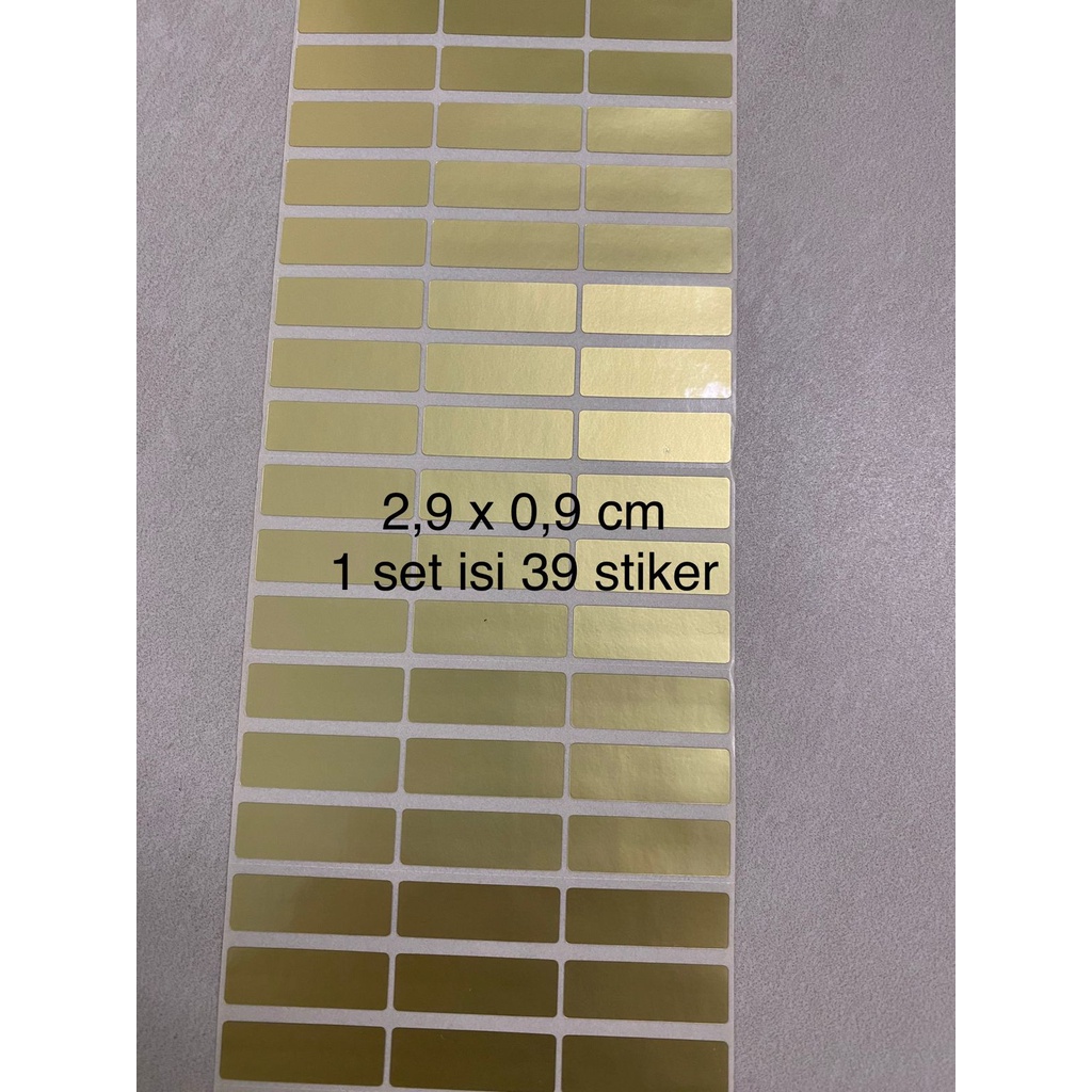 

Custom stiker nama product name sticker GOLD EMAS Matte Waterproof Anti air Label Anti sobek