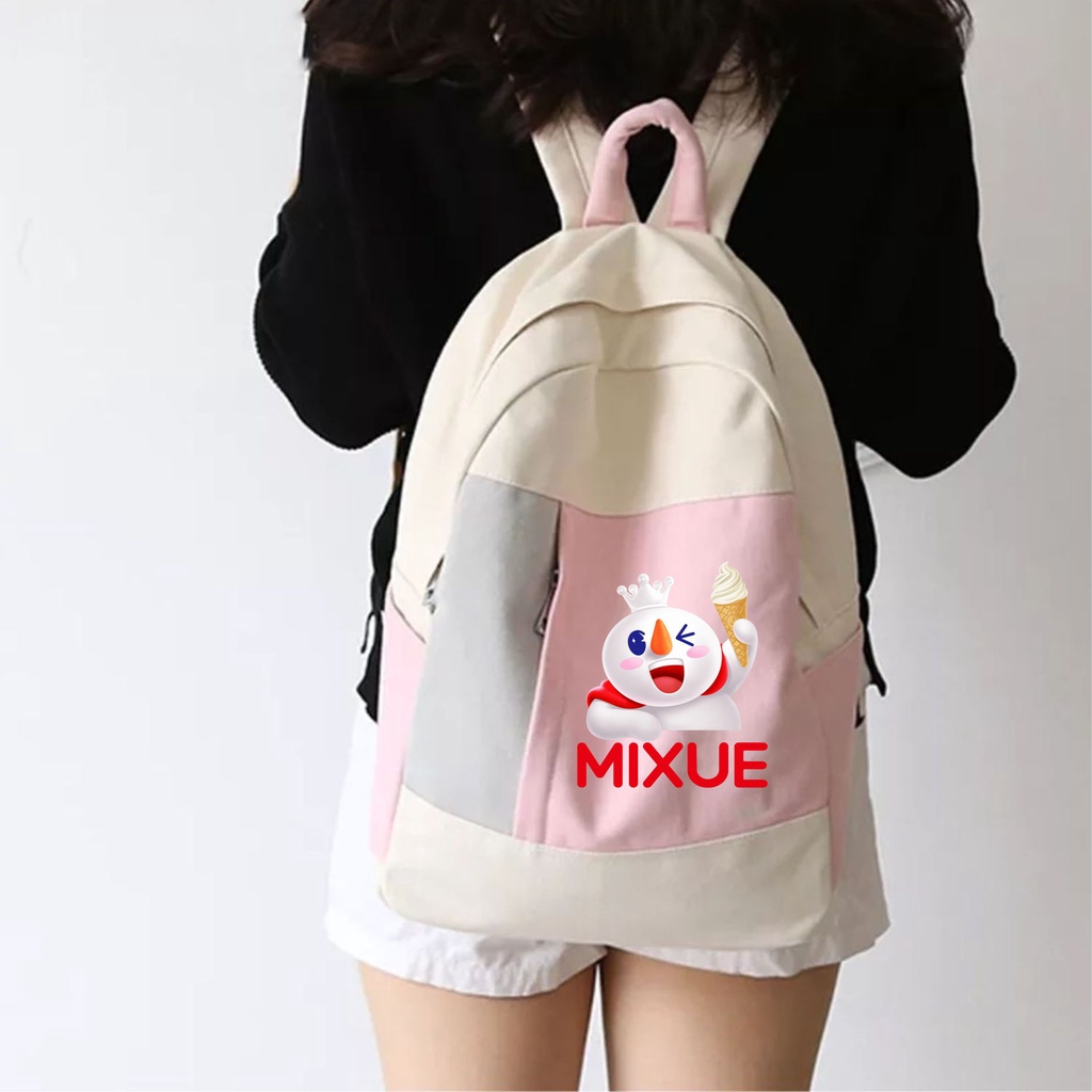 PVJ - Tas Ransel Wanita Korean Style Motif Terbaru Mixue