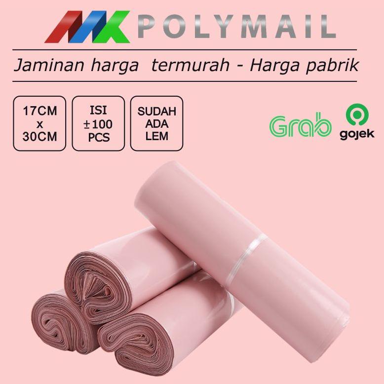 

9.9 BRANDS FESTIVAL POLYMAILER ±100PCS 17x30CM BABY PINK PREMIUM GLOSSY PLASTIK POLYMAILER