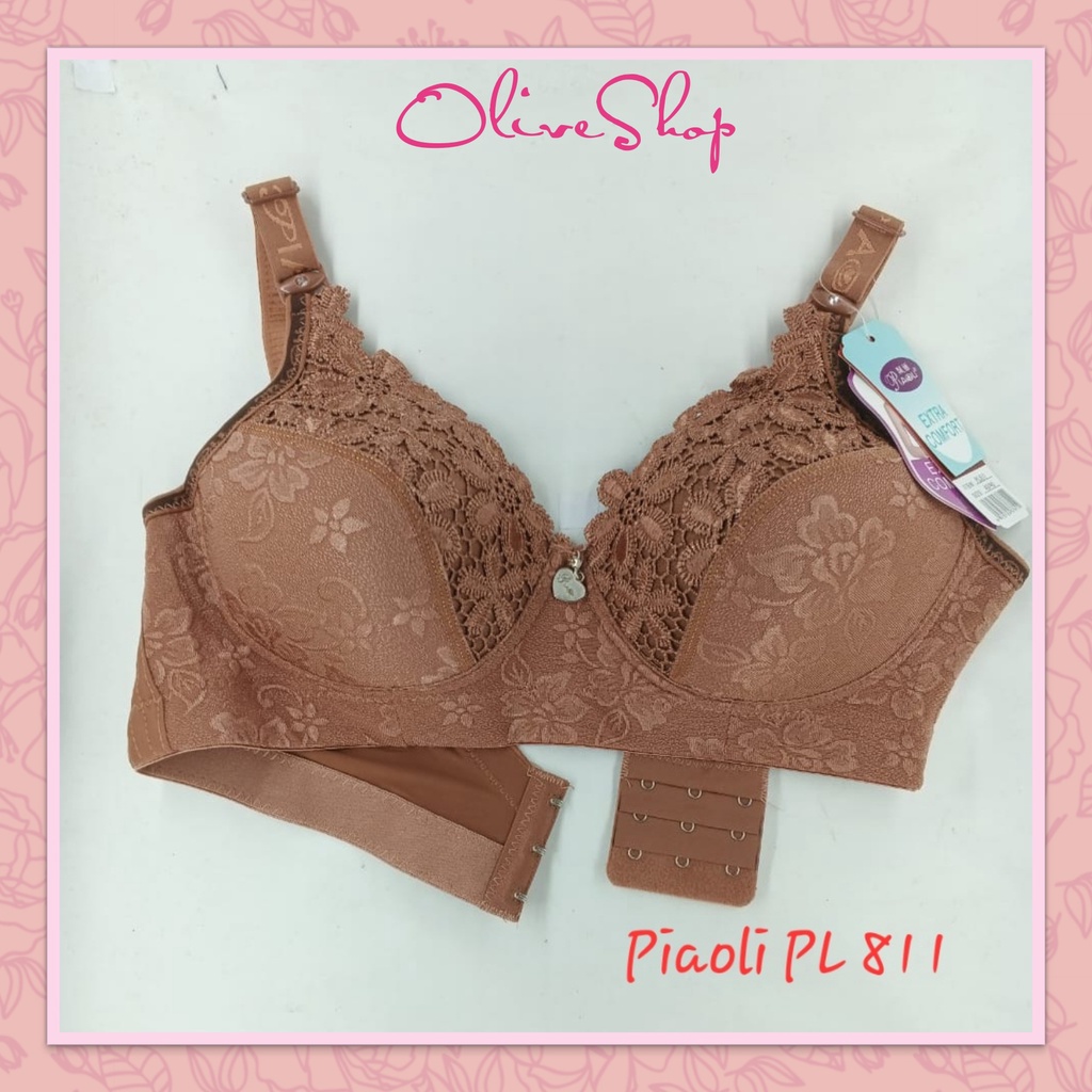 OliveShop ❤ BH PUSH UP BRA WANITA IMPORT PIAOLI BUSA CUP BESAR JACQUARD RENDA BAGUS PL 811