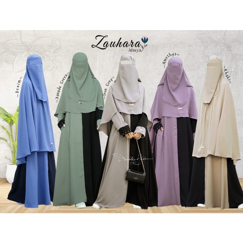 Abaya Zauhara by Damaira Hijab Gamis set Syar'i Abaya berkualitas harga ekonomis