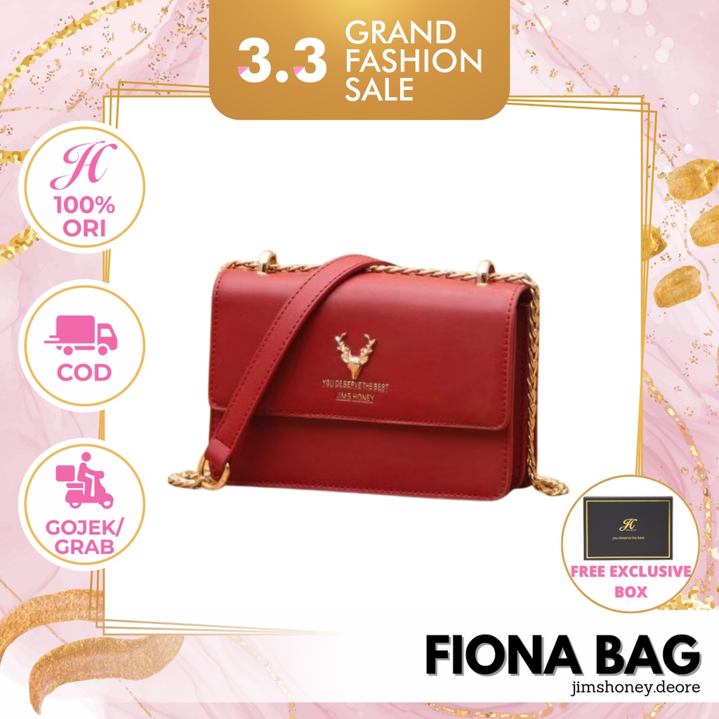 Jims Honey Fiona Bag Tas Selempang Wanita Murah Import Sling Cewek Casual Pesta Fashion Jimshoney