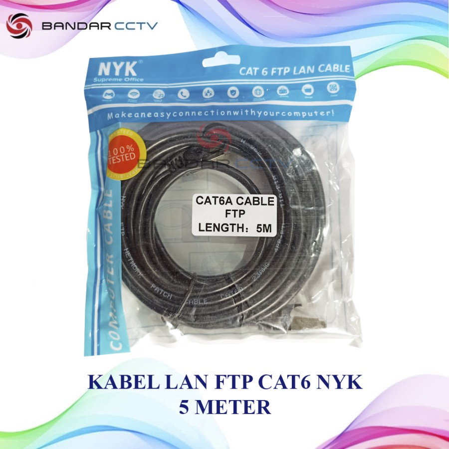 KABEL LAN FTP CAT6A NYK 5 METER KABEL LAN PC