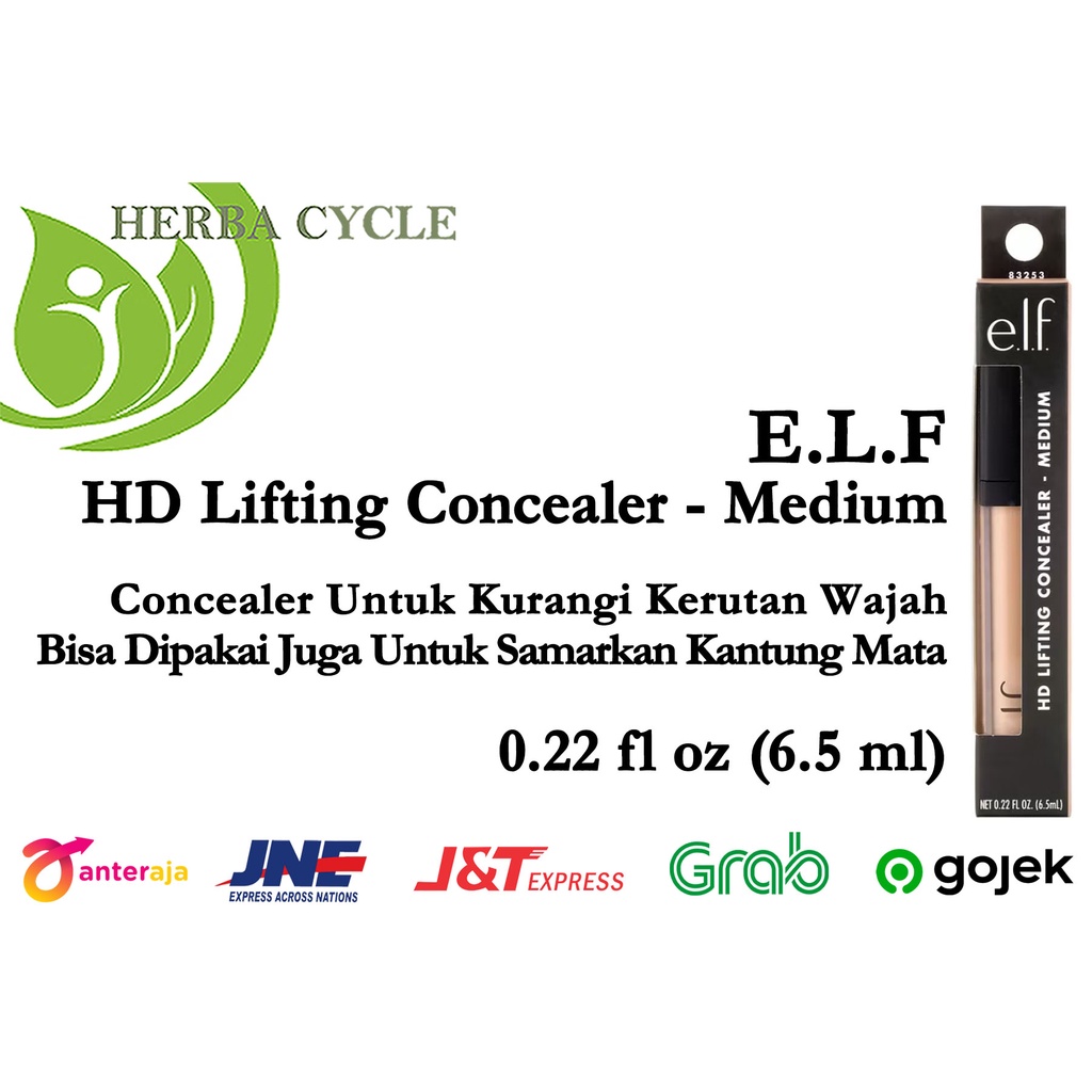 MURAH ELF Cosmetics HD Lifting Concealer (6.5 ml) Medium Shades Kosmetik ORI USA