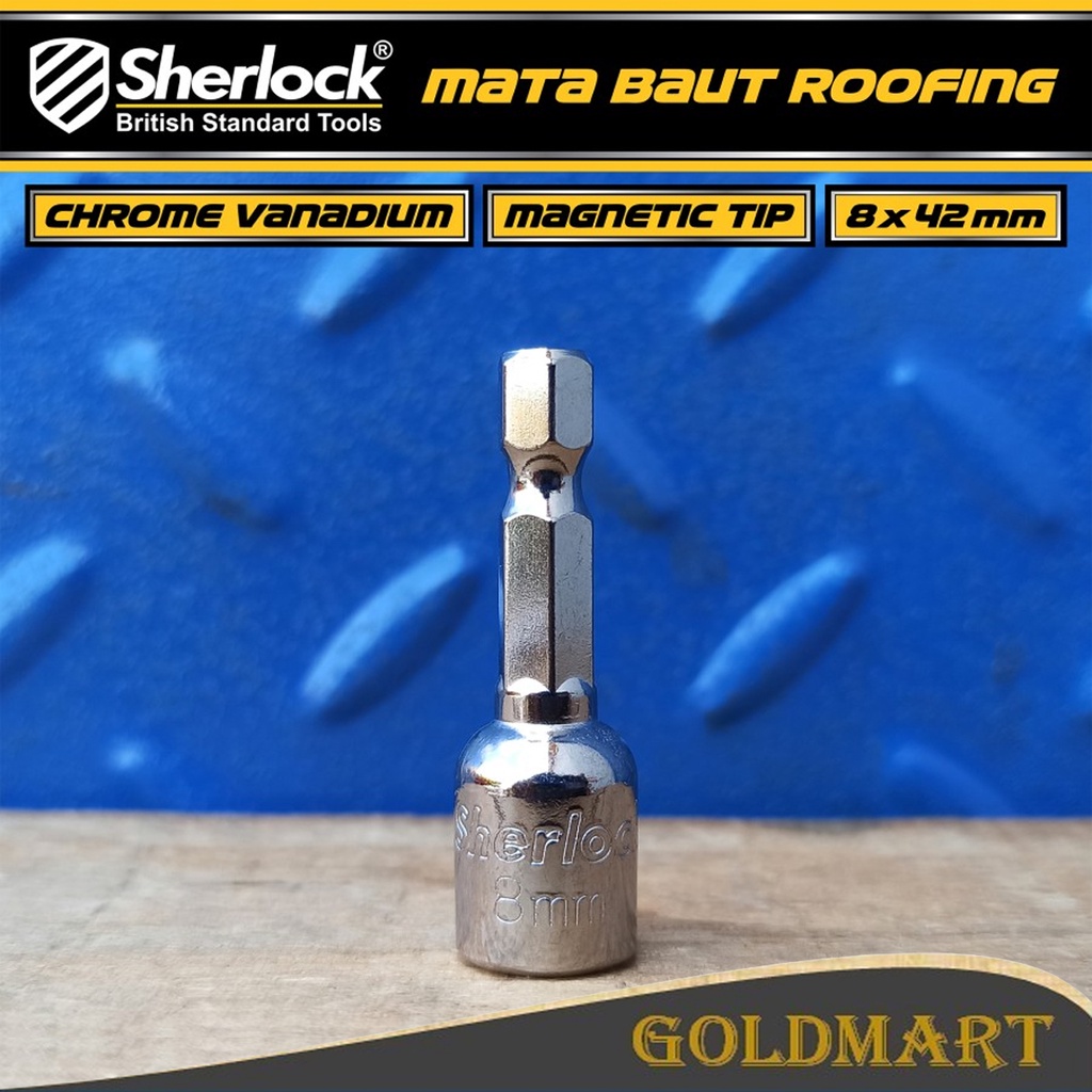 Mata Baut Roofing Sherlock Magnet TIp Chrome Vanadium 8 x 42 mm (1 pcs)