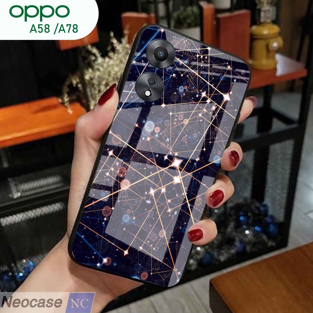 [N13] Softcase Glass Kaca Oppo A58 A78  - Case HP Oppo A58 A78 - Casing HP Oppo A58 A78
