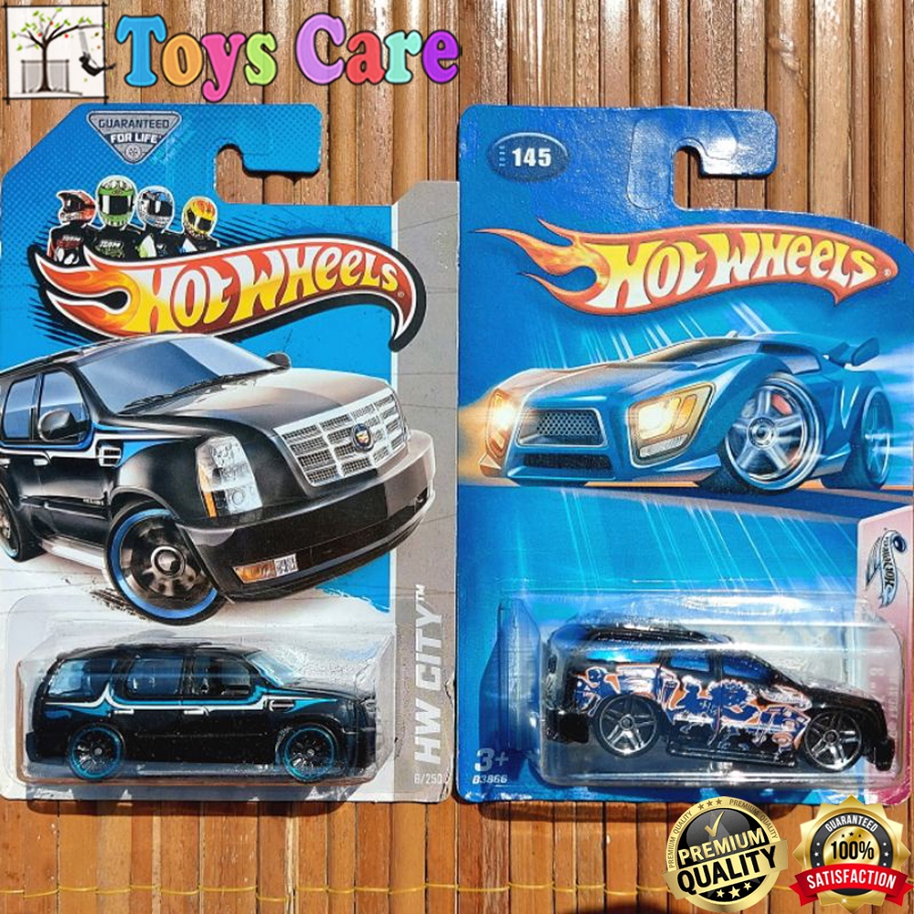 HOTWHEELS CADILLAC ESCALADE HITAM SUV VAN WAGON