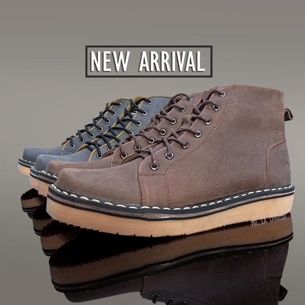 SEPATU PRIA BOOTS CASUAL KULIT ASLI SEPATU BOOTS FASHION COWOK KEREN SEPATU MOTOR BIKERS LAKI LAKI KULIT TERBARU KEKINIAN READY UKURAN JUMBO SIZE 38-46