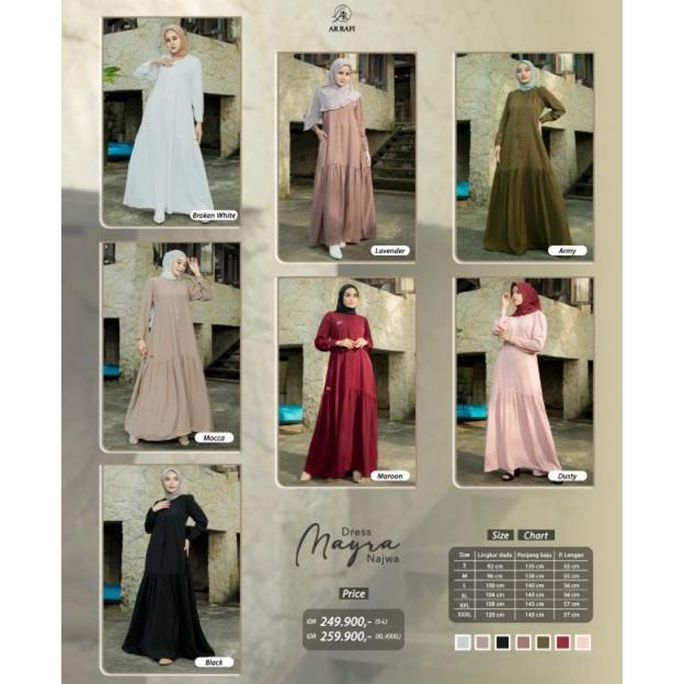 DISKON Arrafi Mayra Dress | Pakaian Gamis Polos Original Arrafi Murah