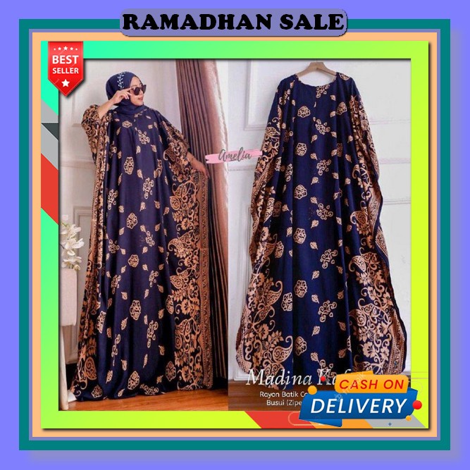 Sasikirana - Fayra Kaftan Bahan Tile Dot Full Depan Belakang Mewah / Baju Gamis Wanita Terbaru 2023 