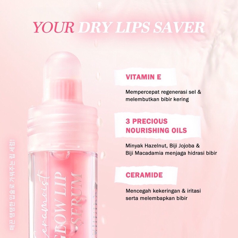 [BPOM] [100%ORI&amp;READY]BNB barenbliss Ceramoist Glow Lip Serum [3in1 Glossy]