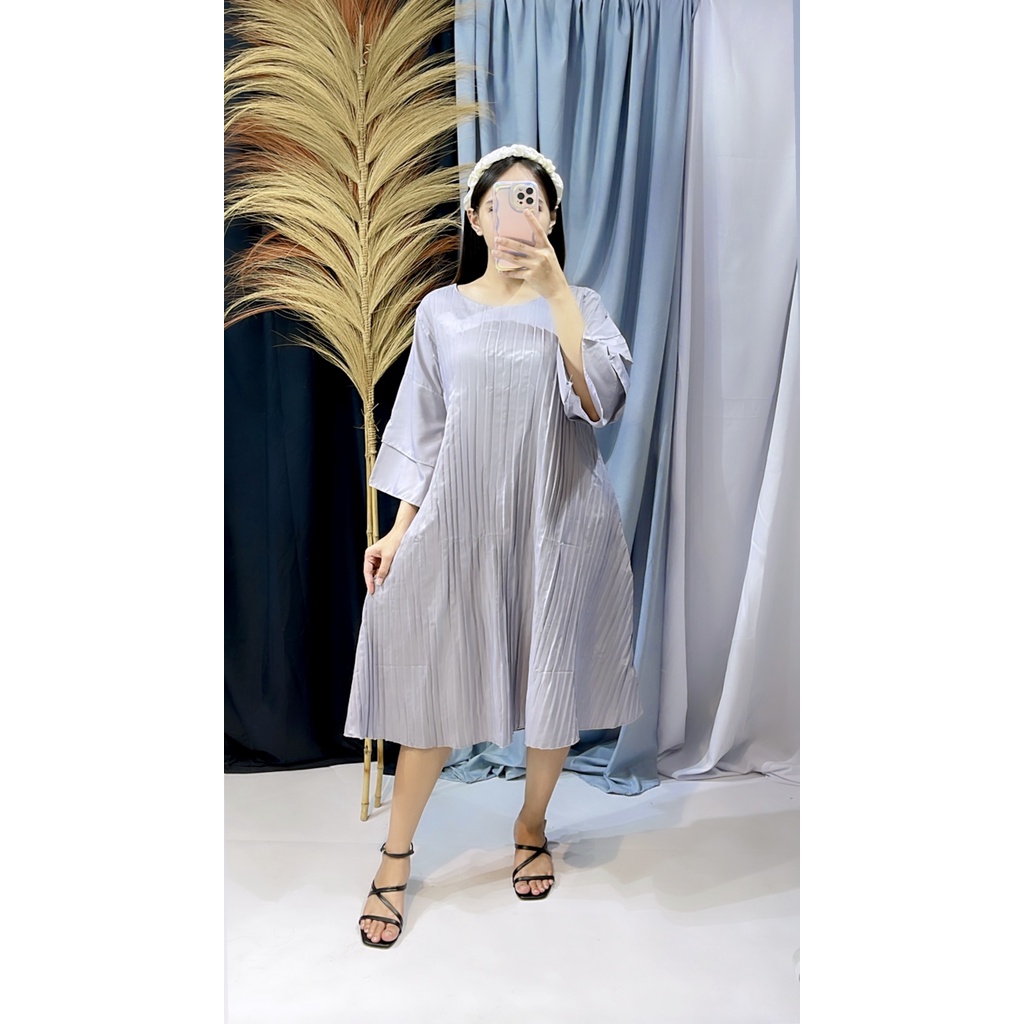 RX FASHION - DRESS PLISKET / DRESS WANITA