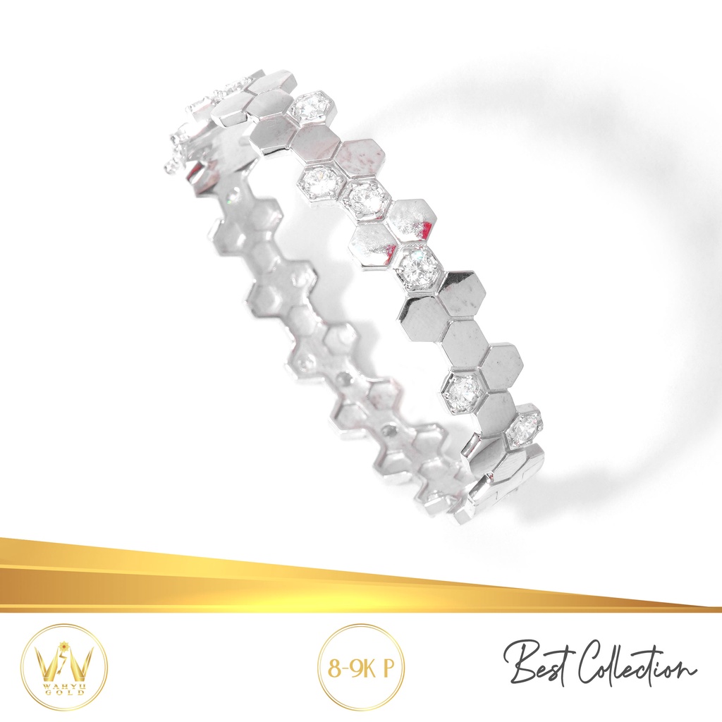 (EXCLUSIVE) GELANG EMAS MAS 8K 9K P PERHIASAN AKSESORIS WANITA EMAS WAHYU REDJO GL89MA A01