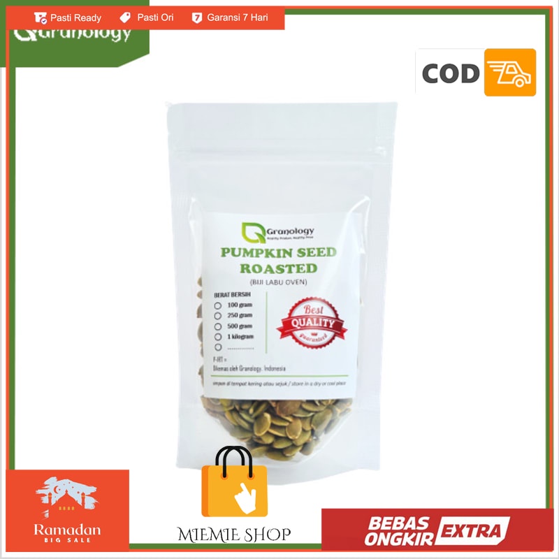 

Biji Labu Oven / Roasted pumpkin Seed 100 gram by Granology
