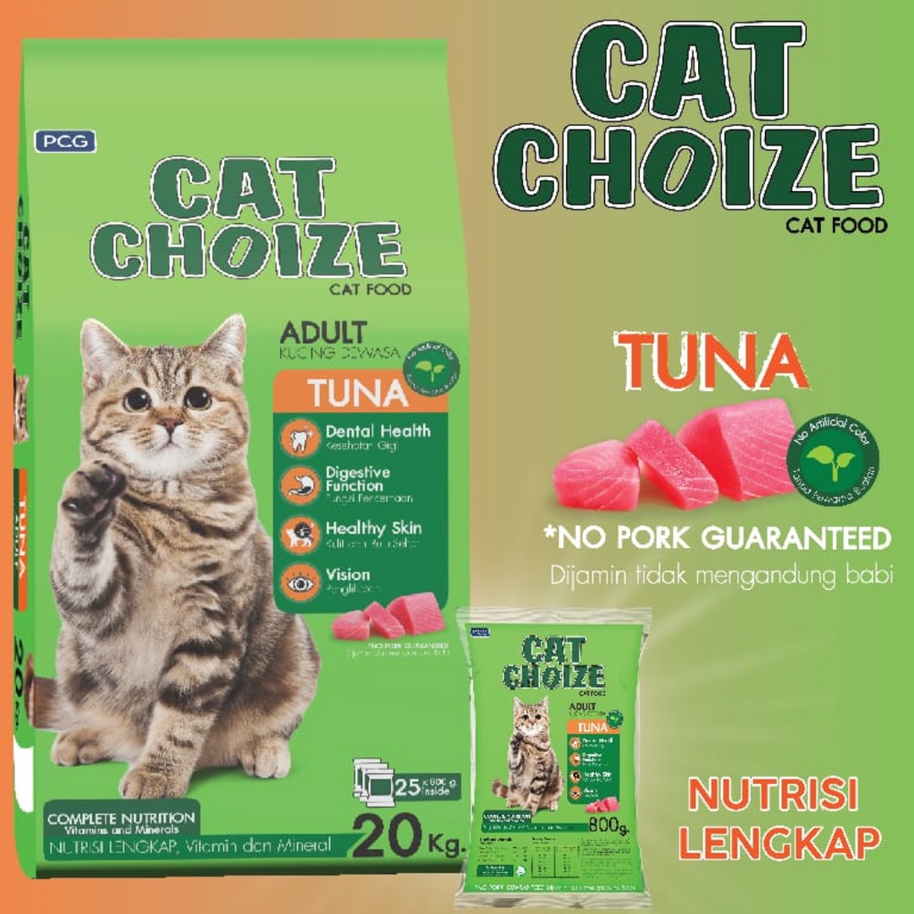 CAT CHOIZE ADULT 800GR TUNA &amp; SALMON Makanan Kucing Kering Cat Food