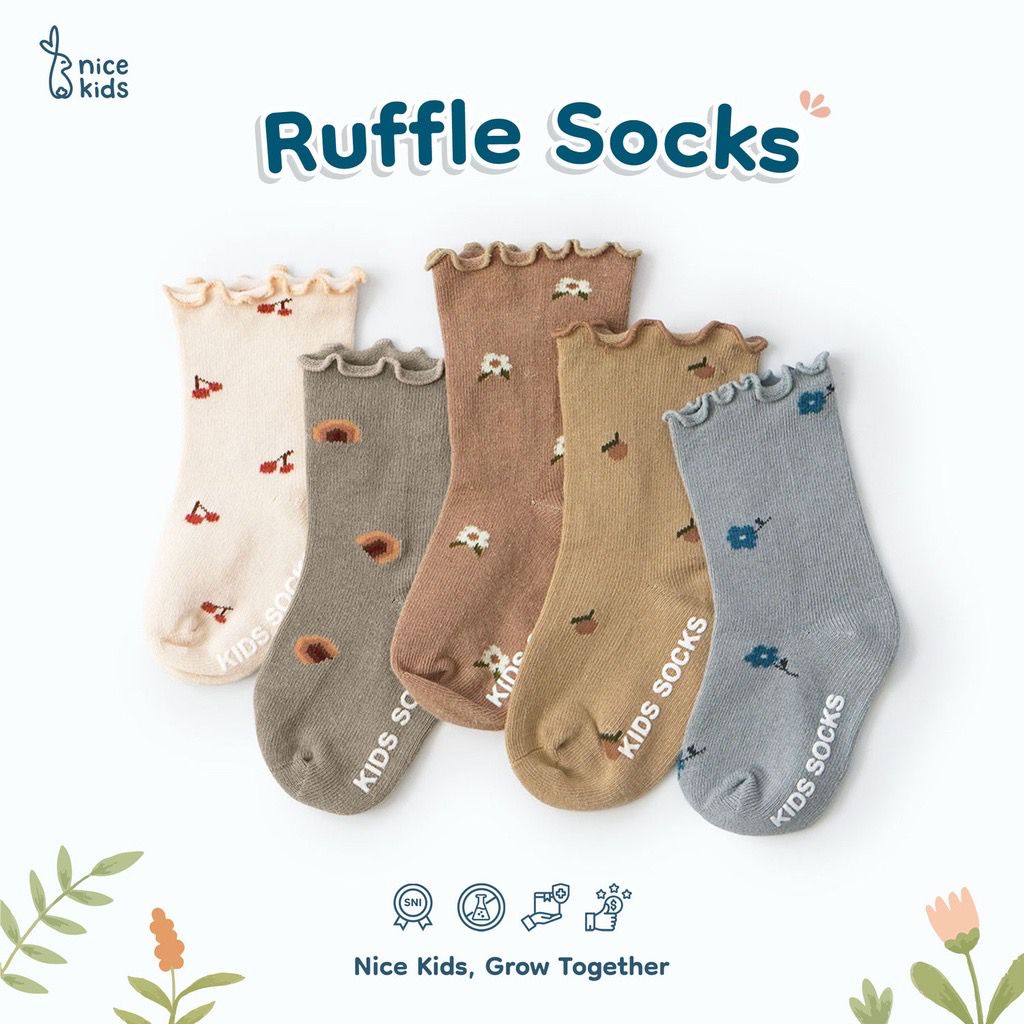 Nicekids - Ruffle Socks / Kaos Kaki Anak 1-3 Tahun