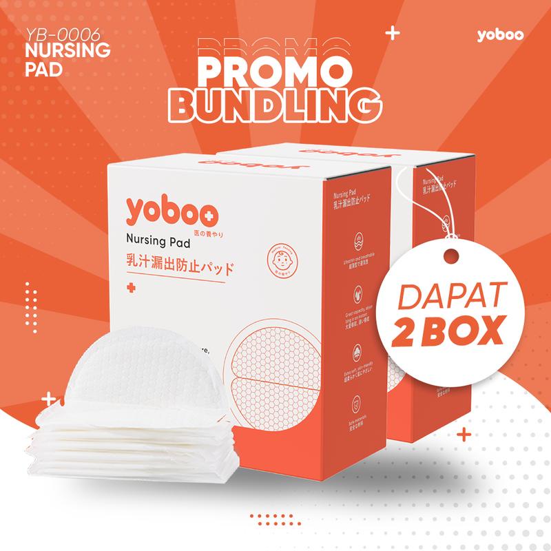 [Paket 2 BOX] YB-0006 Yoboo Breast Pad Penyerap ASI 30 Sheet / Pembalut Payudara untuk Ibu Menyusui