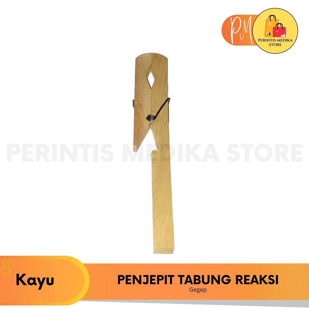 Jepit Tabung Reaksi Kayu l Gegep l Penjepit Tabung Reaksi