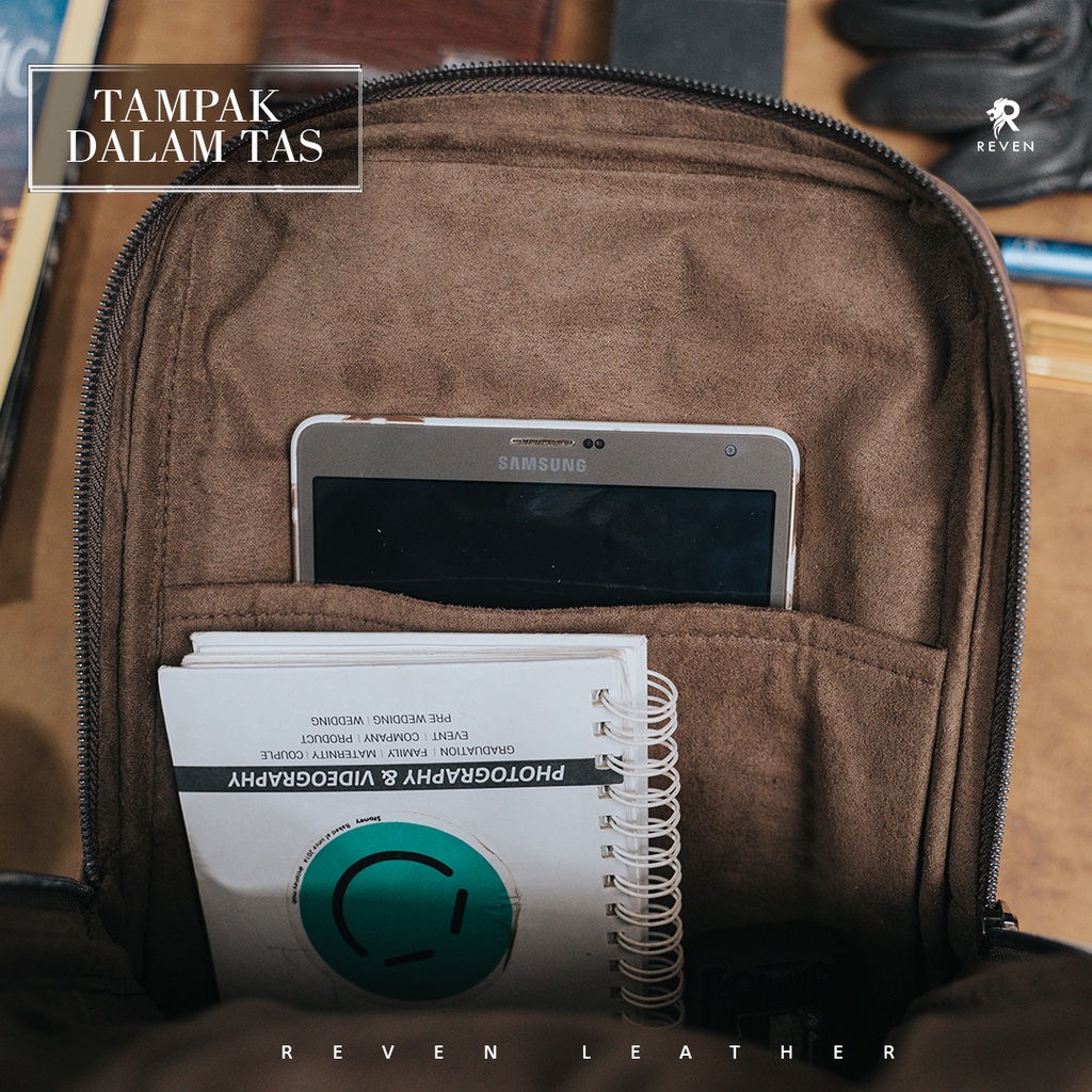 Tas Selempang Besar Pria Muat Tablet Original 100% Kulit Sapi Asli - AMMAR SLINGBAG by Crown Leather