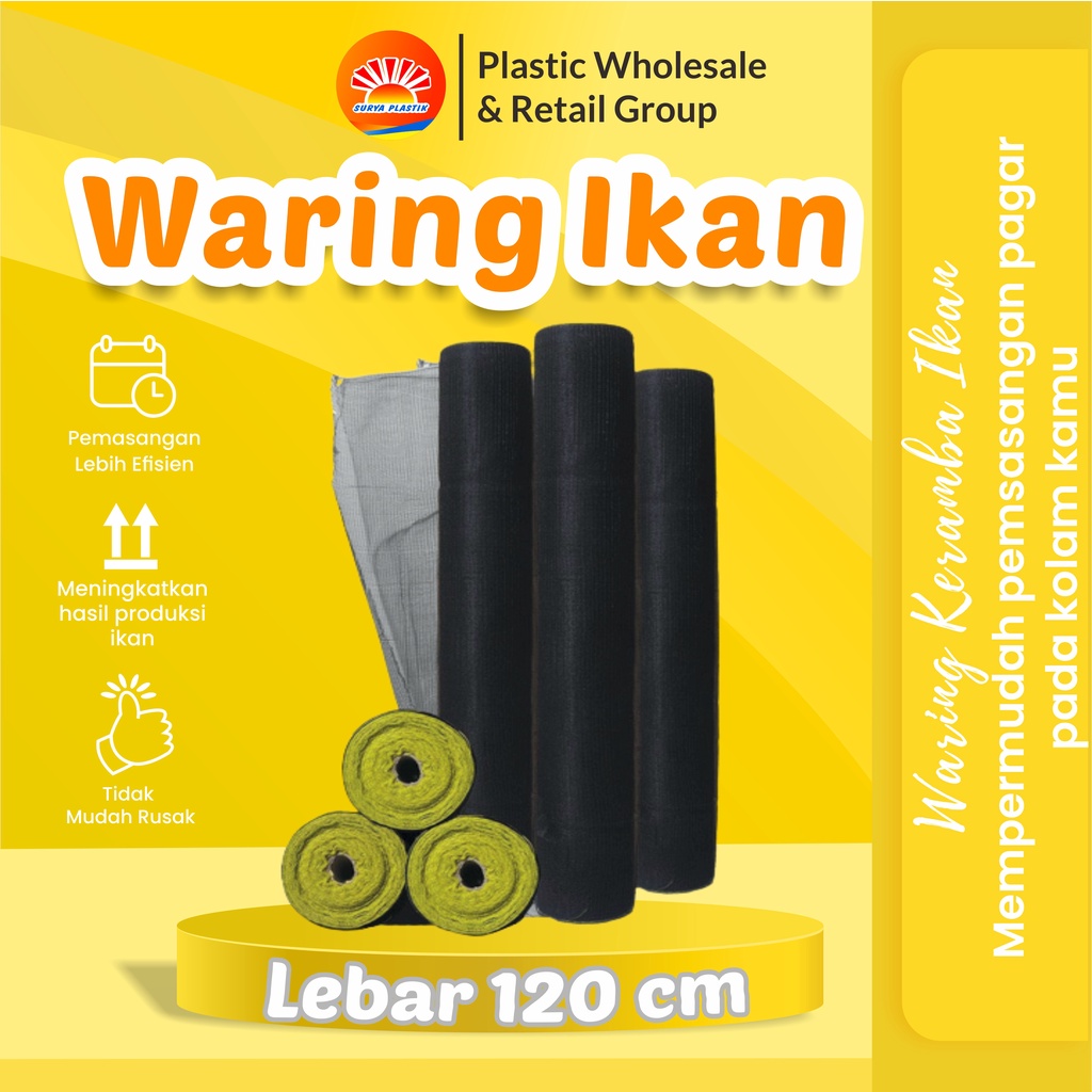Jaring Waring lebar 120 cm - Jaring Ikan jaring kebun