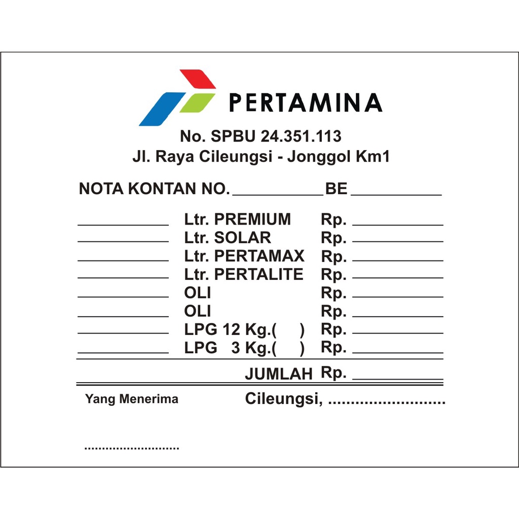 

Nota Custom 1/8 Folio Murah Warna 2 rangkap/ ply | Cetak Bon