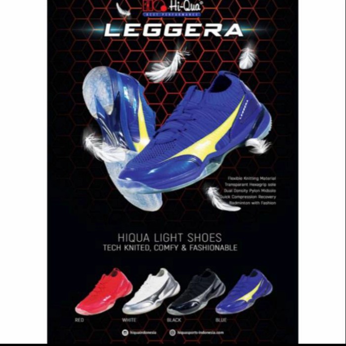 {MentariStore} Sepatu Badminton HiQua Leggera Original Murah